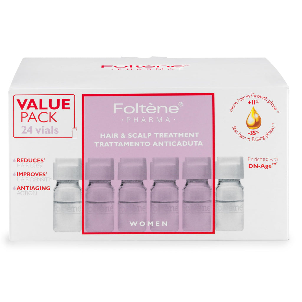 FOLTENE Women's Hair Growth Enhancer - 24 Vials for Thicker, Stronger Hair