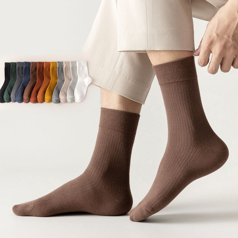 Solid Color Vertical Stripe Deodorant Stockings