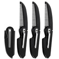 Ouligay 4pcs Folding Mustache Comb Mini Portable Beard Comb for Men Fine Teeth Plastic Pocket Comb for Men Mustache Hair Care Styling Grooming Black