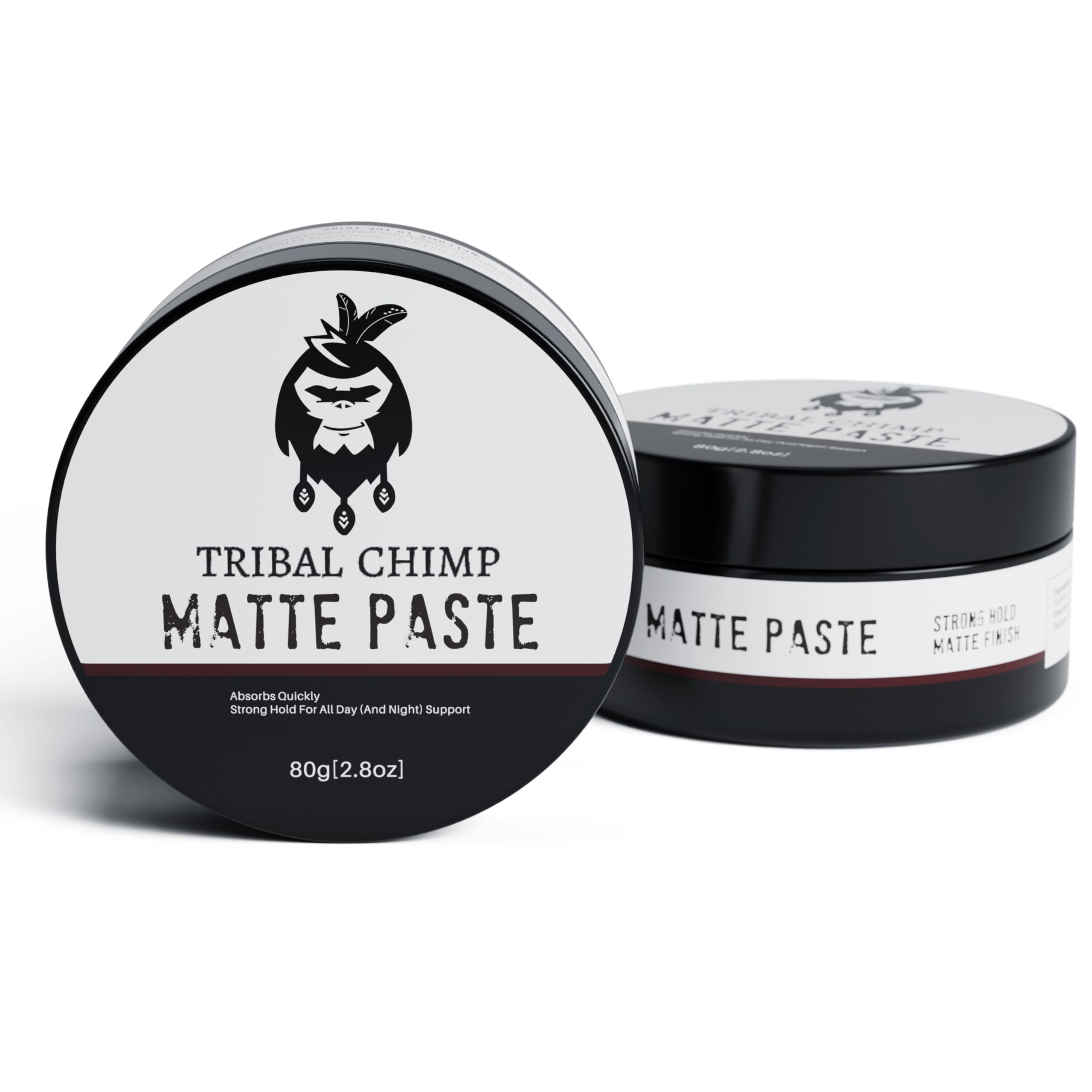 Tribal Chimp Matte Hair Styling Paste - Matte Finish Hair Paste for Men - Matte Hair Paste for All Hair Types Long Lasting Flexible Medium to Strong Hold 80 g